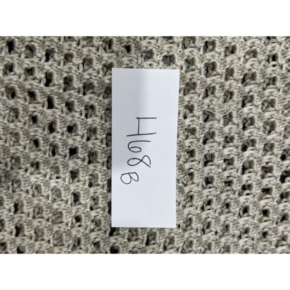 Syllables Mesh Knit Beige Short Sleeve Sweater By Syllables System Size L - Picture 8 of 9